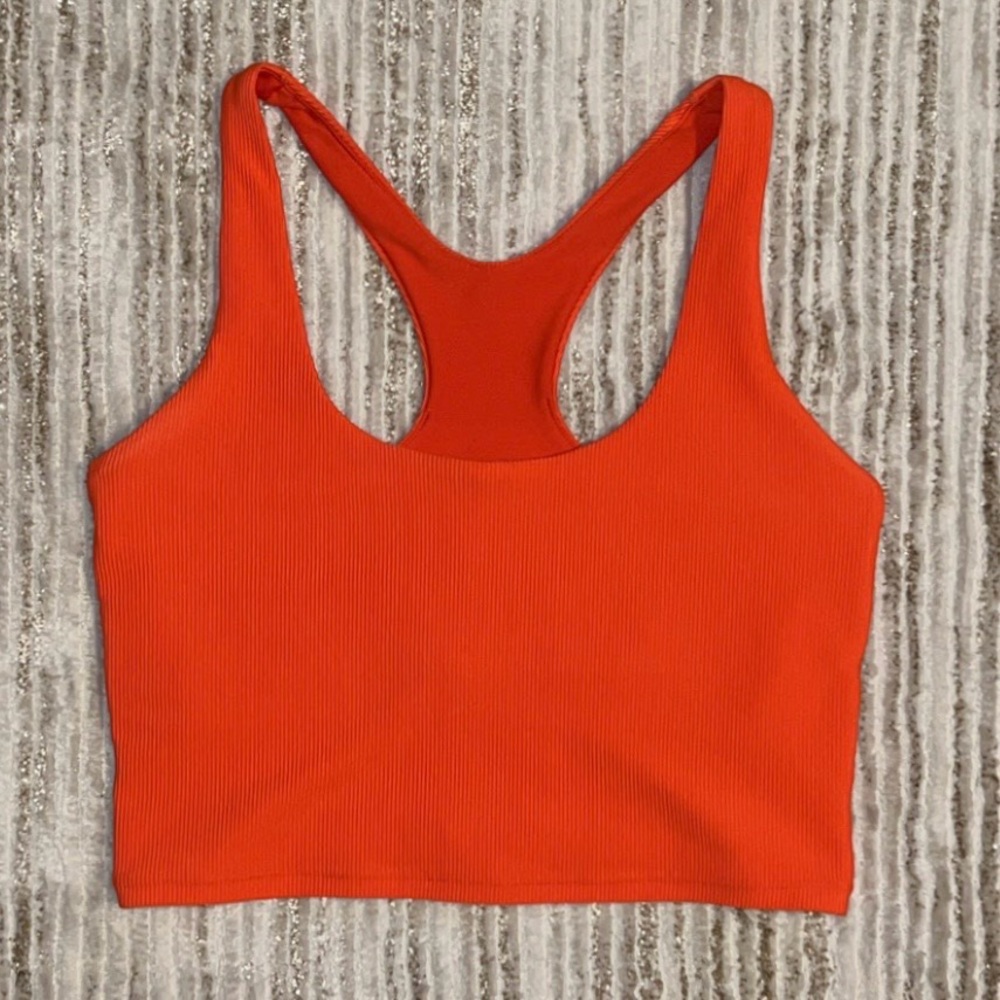 SAGE Collective Women’s Orange Ribbed Tank Top